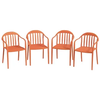 Outsunny Gartenstuhl 57 x 57 x 78 cm rot 4 St.