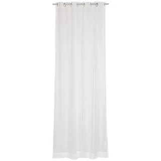 Schöner Wohnen Transparenter Ösenvorhang Solid , Creme , Textil , 140x1x250 cm , Oeko-Tex® Standard 100 , Heimtextilien, Vorhänge, Fertigvorhänge, Ösenvorhänge