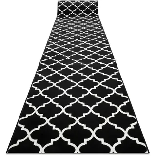 RugsX Morad Teppichläufer 80 x 360 cm Schwarz/Weiß
