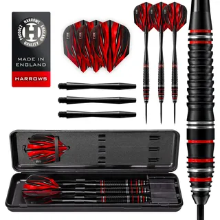 HARROWS Fire High Grade Alloy Darts - Black / Red - 23 g