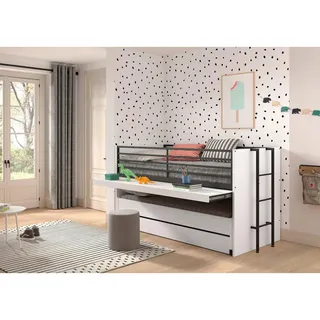 Vipack Hochbett , Weiß , Holzwerkstoff , Höhe ca. 20 cm , 90x200 cm , Babymöbel & Kindermöbel, Kinderzimmer & Jugendzimmer, Kinderbetten, Hochbetten