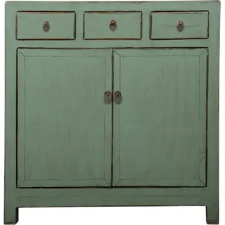 Fine Asianliving Chinesische Kommode chinesisches Sideboard chinesischer Schränke China Möbel Schrank Orientalischer Asiatischer 0x0x0 - Türkis