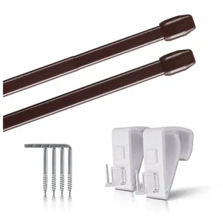 BestLivings Scheibenstange 1-läufig Ø 10 mm 110 cm Braun