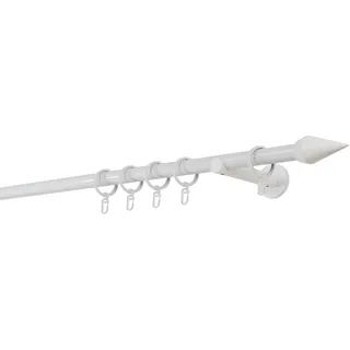 MYDECO Vorhangstange Point 1-läufig Ø 20 mm 130 cm Weiß