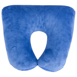 Walser 30811 Nackenkissen Reise, Reisekissen 2 in 1, Nackenstützkissen, blau