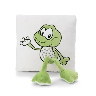 NICI Frosch Fridolin Kissen 30 x 30 cm Weiß