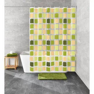 KLEINE WOLKE Duschvorhang Sonny 180 x 200 cm grün