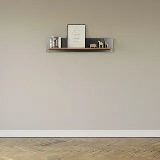 set one by Musterring Wandregal »York« in drei Größen und Farben, Beleuchtung optional, 1 Ablageboden, grau