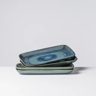 gipfelstück Platten-Set, Steinzeug TIEFER SEE