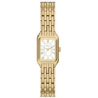 Fossil Raquel Damenuhr, Quarz-Dreizeigerwerk mit Edelstahlarmband