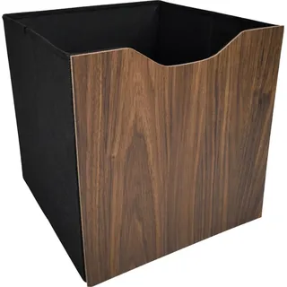 HowHomely | Aufbewahrungsbox - Regalbox Dekobox - schwarz braun - 30x30x30 cm - Klappbox - Braun, Schwarz