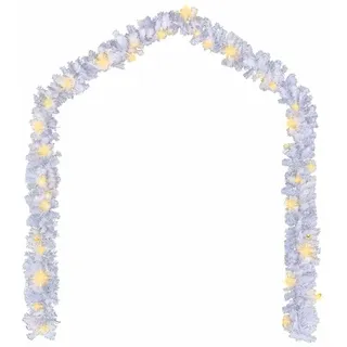 vidaXL Weihnachtsgirlande mit LED-Lichtern 10 m Weiß