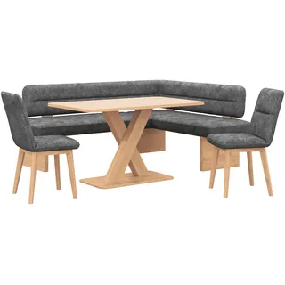 Home Affaire »Louise + Miles Essecke Sitzgruppe Eckbank Küchenbank« Set, 4er, 4 Stk. tlg. Sitzgruppe Esszimmer Stühle Tisch und Bank bequem gepolstert,