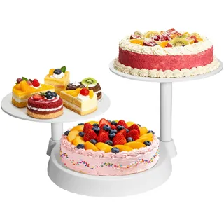Uten Tortenständer Etagere Kuchenständer, 3 stöckig Tortenplatte Hochzeitstorte Deko Gestell für Geburtstag, Hochzeit und Party