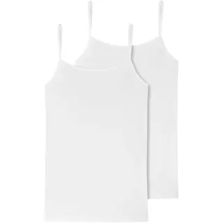 SCHIESSER Unterhemd 95/5 2er-Pack, mit Spaghetti-Trägern, weiß