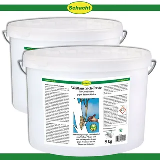 Schacht 5 kg Weißanstrich-Paste Rinde Pflege Obstbäume Zierholz Schutz Frost - - - - - - - - - -