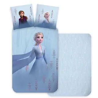 Eiskönigin Babybettwäsche 100x135 + Kissenbezug 40x60 Baumwolle ELSA Anna | Baby-Bettwäsche | Kinderbett 60x120 & 70x140 | Schwesternband Elsa und Anna | Oeko-Tex
