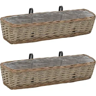 vidaXL Balkon-Blumenkasten 80 x 15 x 20 cm Braun