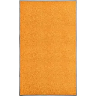 vidaXL Fussmatte Waschbar Orange 90/150 Cm , Kunststoff , 90x150 cm , rutschfest , Teppiche und Böden, Schmutzfangmatten, Fußmatten