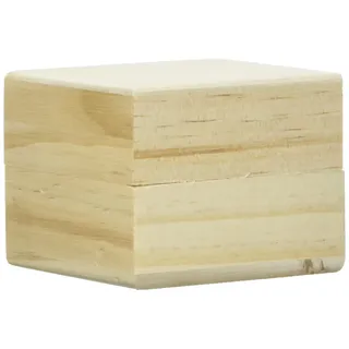 GLOREX Holzbox, Holz, Natur, 6 x 6 x 5 cm, 6 1682 600