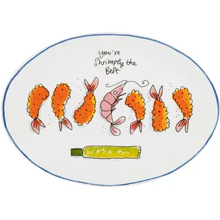 Blond Amsterdam Ovale Schale You're Shrimply The Best, 27cm | Keramik, Blond Sushi Kollektion, Für Sushi & Snacks, Mikrowellengeeignet, Handwäsche empfohlen