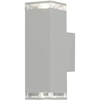 Konstsmide Außenwandleuchte Aluminium/Glas 23,5 cm inkl. GU10 LED weiß