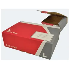 Versandkarton Mailbox L 400x260x150mm rot/grau - 30035258