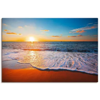 Artland Wandbild »Sonnenuntergang und das Meer« Strand 1 Stk. tlg. als Leinwandbild, Poster in verschied. Größen, blau