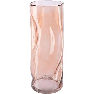 Leonique Tischvase »Blumenvase Caline«, (1 St.), Vase aus Glas, im Crunch-Design, Höhe ca. 30 cm, braun