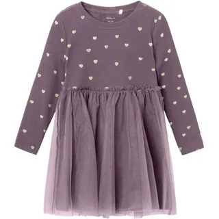 NAME IT Mädchen Nmfnadja Dress Noos Kleid, Arctic Dusk, 92 EU