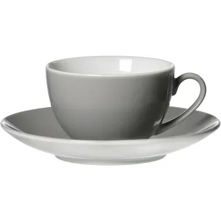 Ritzenhoff & Breker Kaffeetasse mit Untertasse 0,2 l Grau 2 tlg.