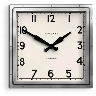 Newgate Quad - Wanduhr - Edelstahl - Silber