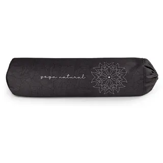 tiguar Yoga Bolster, 66 x 19 cm ergonomisches Meditations- und Yogakissen mit Buchweizenfüllung, zylindrische Form, aus Baumwolle, in Graphit für Pilates, Entspannung und Stretching - Violett, Marine, Grau