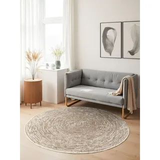 HANSE HOME Cavallo Kurzflorteppich Ø 160 cm Beige/Creme