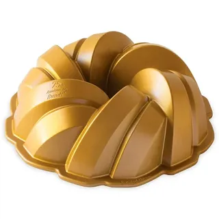 Nordic Ware NW 95577 Kuchenform zum 75. Jahrestag, geflochtenes Seil, goldfarben, 12 Tassen Fassungsvermögen