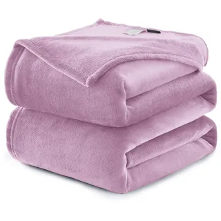 WAVVE Kuscheldecke Flauschig Decke Fleecedecke - Violett Sofadecke 150x200 cm Warm Wohndecke Couchdecke, Lila Decke Weich Sofaüberwurf XL