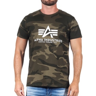 Alpha Industries Basic T-Shirt Olive Camo, M