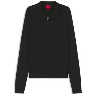 Hugo Herren Cardigan schwarz unifarben, schwarz, Herbst/Winter 2025/2026