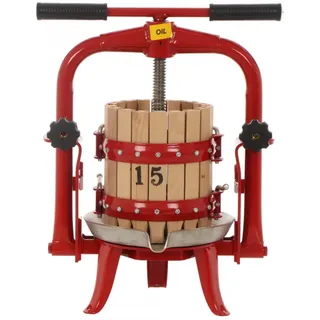 Baesso F15 - Obst- und Gemüsespindelpresse 6 L - Holzpresskorb