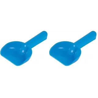 Hape Babyschaufel, Blau - Kinder Sand- und Wasserschaufel für Strand, Sandkasten und Garten, robustes Outdoor Spielzeug, geeignet für Kinder ab 12 Monaten (Packung mit 2)