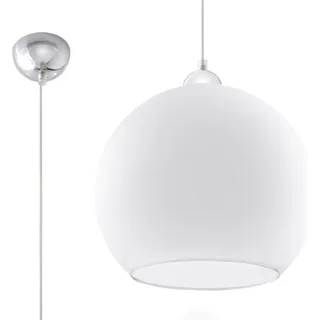 Hängeleuchte BALL weiß 1xE27 15W Stahl/Glas 120x30x30cm Sollux Lighting - Weiß