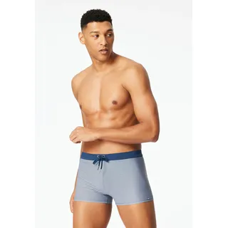 Badehose SCHIESSER "Ocean Swim", Herren, Gr. 4, N-Gr, 800, blau, Single Jersey, Obermaterial: 82% Polyamid, 18% Elasthan, Badehosen Badehose, mit Schlüsseltasche innen, gefüttert