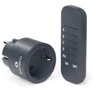 Sonero Set 2300 Watt | 1 x Fernbedienungssteckdose | x Fernbedienung | x CR2032 Batterie, 3 V DC, anthrazit, S-RCS111, 1er Set