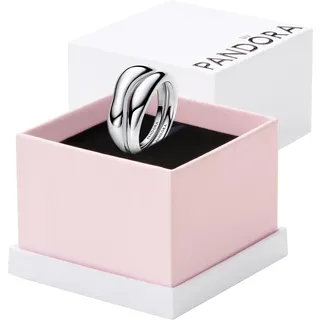 Pandora Essence Organisch Geformte Stacking-Ringe aus Sterling Silber, Größe: 52, 193264C00-52