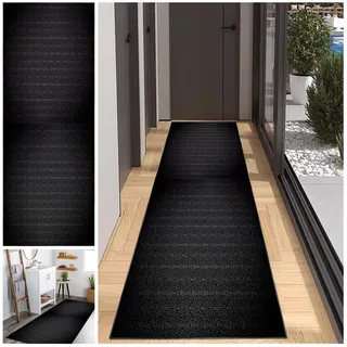 JaevKwzy Teppich Läufer, Waschbar Küchenteppich 110 x 280 cm, Läufer Teppich Flur rutschfest Modern Küchenläufer Teppichläufer Eingangsteppich Flurteppich Läufer Lang für Flur & Wohnraum