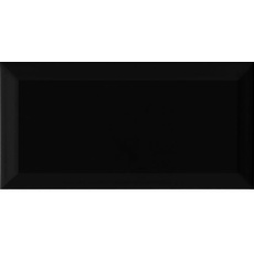Bild von Wandfliese Metro 10 x 20 cm schwarz glänzend