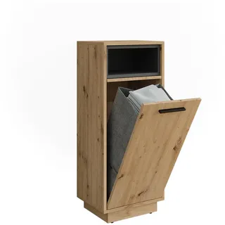 Vicco Wäscheschrank Artisan Eiche/Anthrazit 38 x 93 cm Badezimmer, Badezimmerschränke, Midischränke