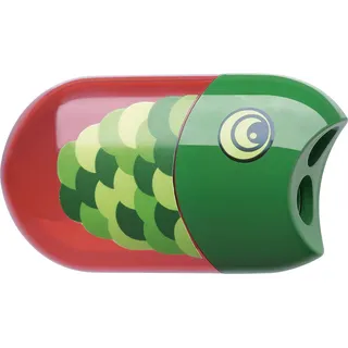 Faber-Castell Doppelspitzdose Fisch rot/grün