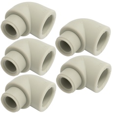 AERZETIX - C66875-5er-Set 90° Winkelstücke/Bögen, männlich-weiblich Ø25 mm PN25 aus PPR //polypropylen/zum schweißen - muffe, reduzierstück, fitting, sanitär, wasserinstallation, wasserversorgung