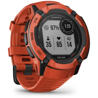 Garmin Instinct 2X Solar BT 50 mm Polymergehäuse rot Sportarmband rot One Size